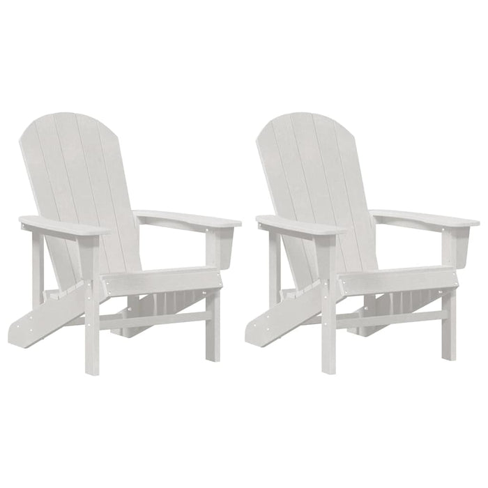 Scaune Adirondack , 2 bucăți, albe, dimensiuni 74x82x90 cm, din HDPE - WALTI WALTI