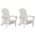 Scaune Adirondack , 2 bucăți, albe, dimensiuni 74x82x90 cm, din HDPE - WALTI WALTI