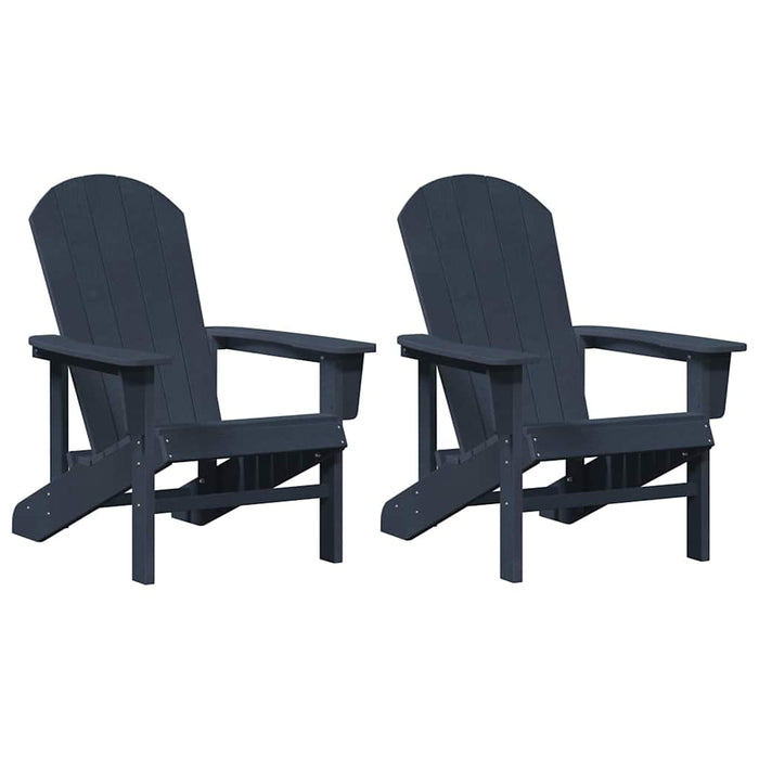 Set 2 scaune Adirondack bleumarin de la , 74x82x90 cm, din HDPE - WALTI WALTI