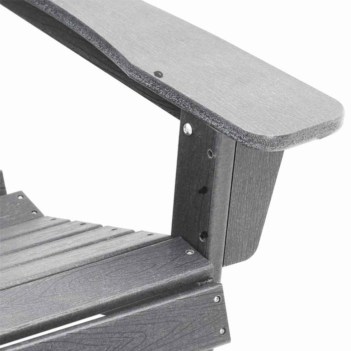 Set de 2 scaune Adirondack Gri deschis 74x82x90 cm din HDPE - WALTI WALTI