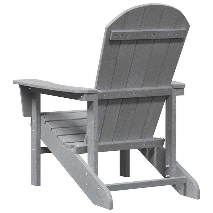 Set de 2 scaune Adirondack Gri deschis 74x82x90 cm din HDPE - WALTI WALTI