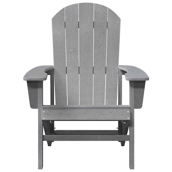 Set de 2 scaune Adirondack Gri deschis 74x82x90 cm din HDPE - WALTI WALTI