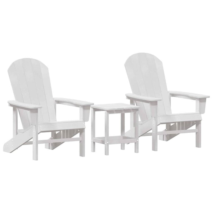 Set de lounge de grădină 3 piese Alb, din HDPE - WALTI WALTI