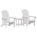 Set de lounge de grădină 3 piese Alb, din HDPE - WALTI WALTI