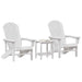 Set de lounge de grădină 3 piese Alb, din HDPE - WALTI WALTI