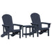 Set lounge grădină 3 piese, bleumarin, HDPE - WALTI WALTI