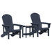 Set lounge grădină 3 piese, bleumarin, HDPE - WALTI WALTI