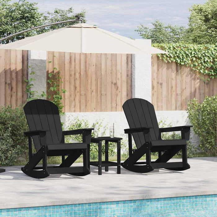 Fotolii Adirondack Marmite 2 pcs Negru HDPE - WALTI WALTI