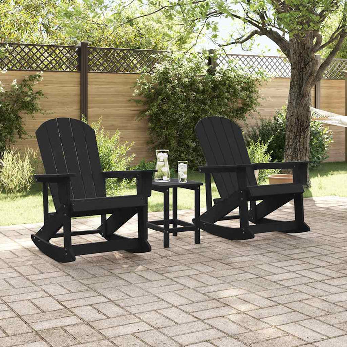 Fotolii Adirondack Marmite 2 pcs Negru HDPE - WALTI WALTI