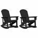 Fotolii Adirondack Marmite 2 pcs Negru HDPE - WALTI WALTI