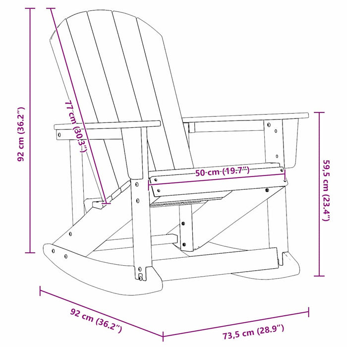 Fotolii Adirondack Marmite 2 pcs Negru HDPE - WALTI WALTI