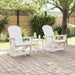 Set de lounge pentru grădină 3 pcs Alb HDPE - WALTI WALTI