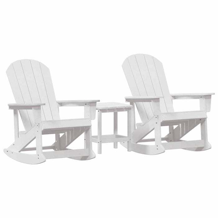Set de lounge pentru grădină 3 pcs Alb HDPE - WALTI WALTI