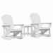 Set de lounge pentru grădină 3 pcs Alb HDPE - WALTI WALTI