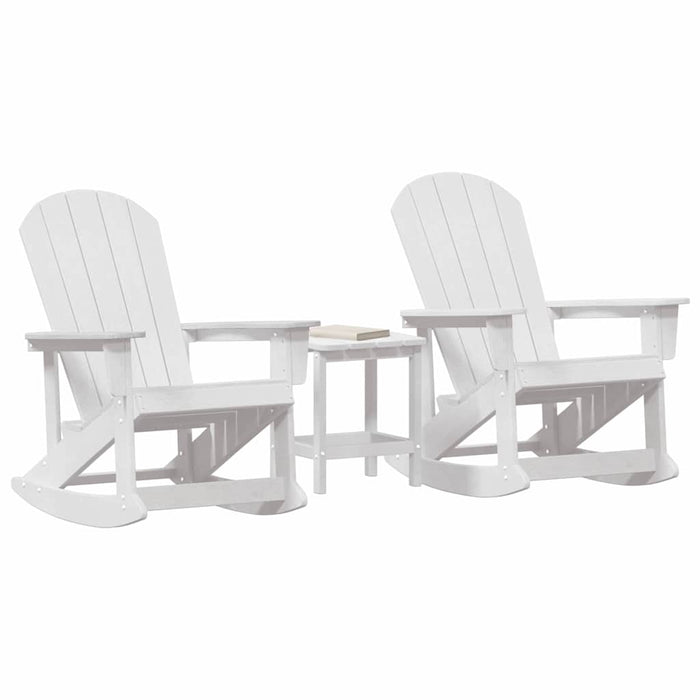 Set de lounge pentru grădină 3 pcs Alb HDPE - WALTI WALTI