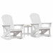Set de lounge pentru grădină 3 pcs Alb HDPE - WALTI WALTI