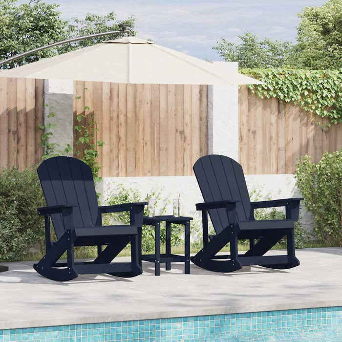 Set de lounge pentru grădină 3 pcs Bleumarin HDPE - WALTI WALTI
