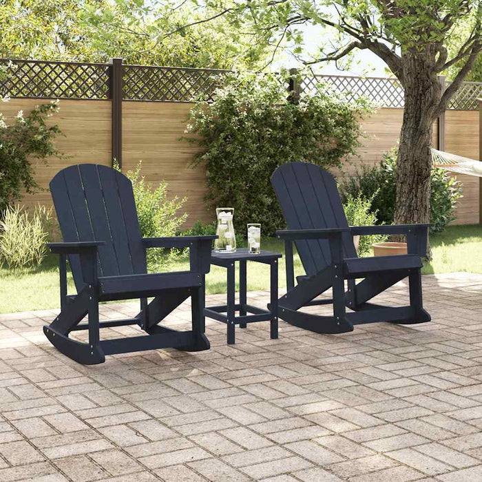 Set de lounge pentru grădină 3 pcs Bleumarin HDPE - WALTI WALTI