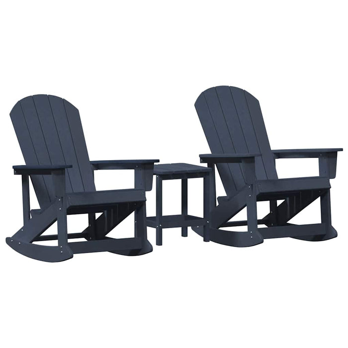 Set de lounge pentru grădină 3 pcs Bleumarin HDPE - WALTI WALTI