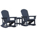 Set de lounge pentru grădină 3 pcs Bleumarin HDPE - WALTI WALTI