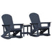 Set de lounge pentru grădină 3 pcs Bleumarin HDPE - WALTI WALTI