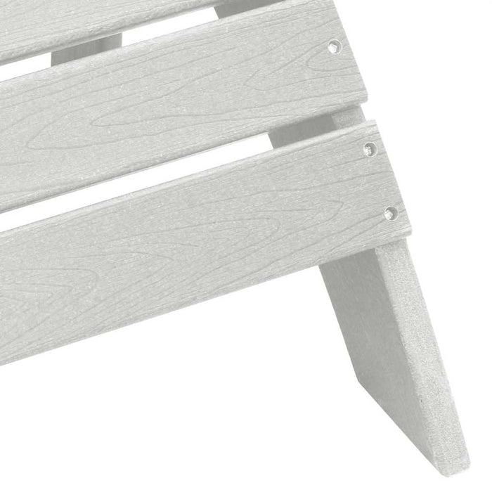 Scaune Adirondack cu suporturi pentru picioare – 2 bucăți, Alb, din HDPE - WALTI WALTI