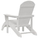 Scaune Adirondack cu suporturi pentru picioare – 2 bucăți, Alb, din HDPE - WALTI WALTI