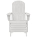 Scaune Adirondack cu suporturi pentru picioare – 2 bucăți, Alb, din HDPE - WALTI WALTI