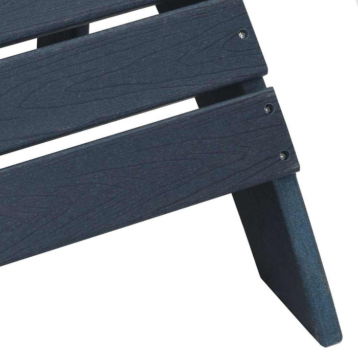 Scaune Adirondack cu suporturi pentru picioare, 2 piese Albastru Bleumarin din HDPE - WALTI WALTI