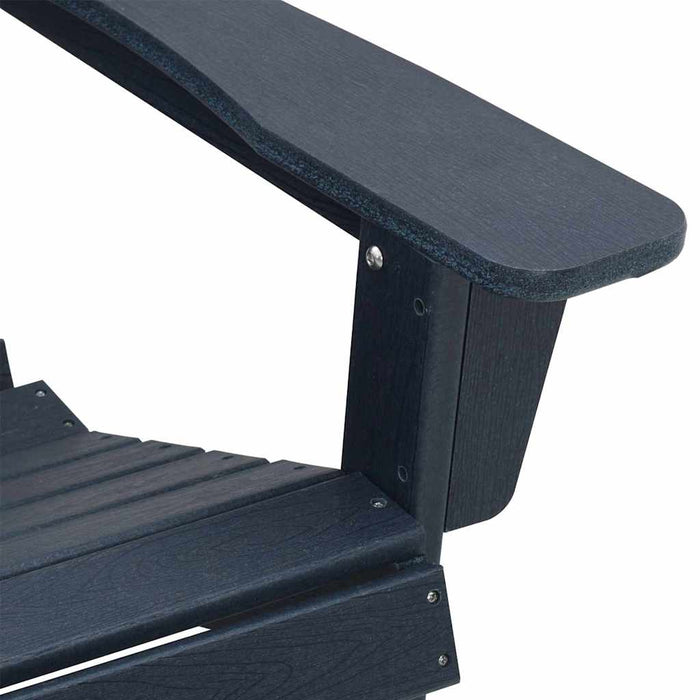 Scaune Adirondack cu suporturi pentru picioare, 2 piese Albastru Bleumarin din HDPE - WALTI WALTI