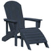 Scaune Adirondack cu suporturi pentru picioare, 2 piese Albastru Bleumarin din HDPE - WALTI WALTI