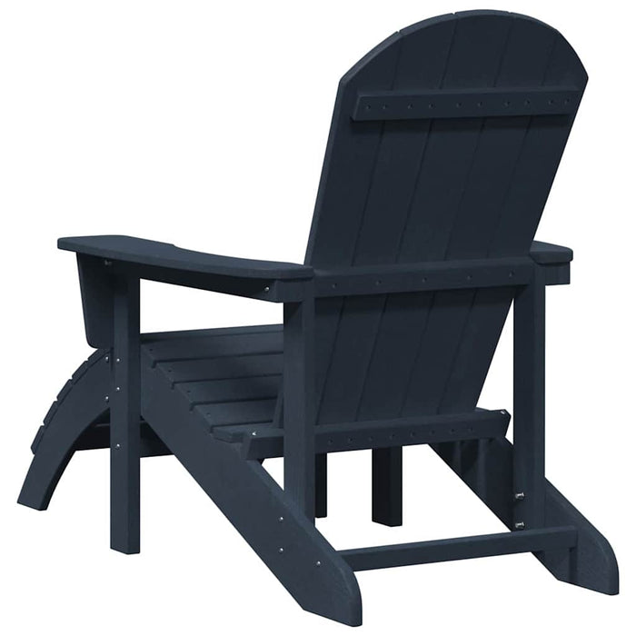 Scaune Adirondack cu suporturi pentru picioare, 2 piese Albastru Bleumarin din HDPE - WALTI WALTI