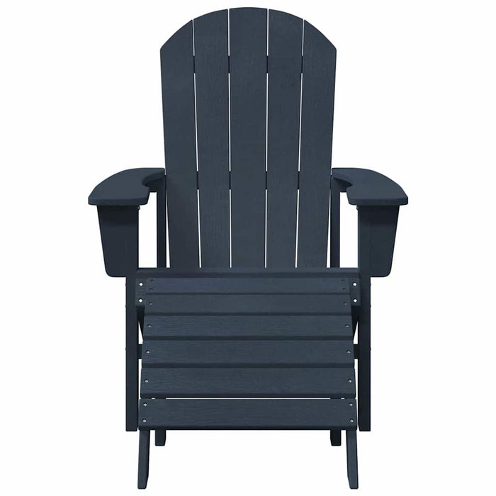 Scaune Adirondack cu suporturi pentru picioare, 2 piese Albastru Bleumarin din HDPE - WALTI WALTI