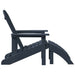 Scaune Adirondack cu suporturi pentru picioare, 2 piese Albastru Bleumarin din HDPE - WALTI WALTI
