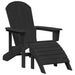 Set 2 scaune Adirondack cu suport pentru picioare, negre din HDPE. - WALTI WALTI