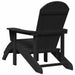 Set 2 scaune Adirondack cu suport pentru picioare, negre din HDPE. - WALTI WALTI
