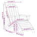 Set 2 scaune Adirondack cu suport pentru picioare, negre din HDPE. - WALTI WALTI
