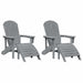 Scaun pentru Grădină 2 pcs Gri deschis 83 x 74 x 92 cm - WALTI WALTI