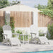 Set lounge grădină 3 piese albe HDPE - WALTI WALTI