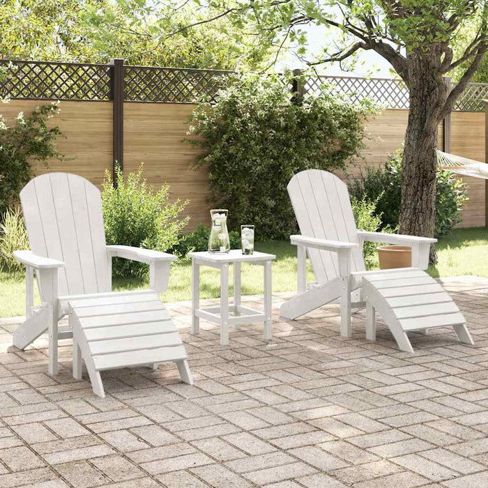 Set lounge grădină 3 piese albe HDPE - WALTI WALTI