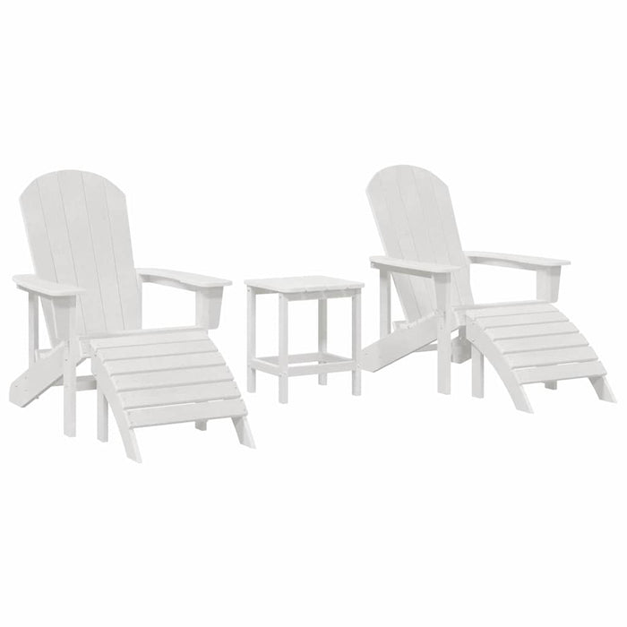 Set lounge grădină 3 piese albe HDPE - WALTI WALTI