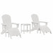 Set lounge grădină 3 piese albe HDPE - WALTI WALTI