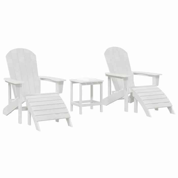 Set lounge grădină 3 piese albe HDPE - WALTI WALTI