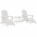 Set lounge grădină 3 piese albe HDPE - WALTI WALTI