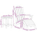 Set lounge grădină 3 piese albe HDPE - WALTI WALTI