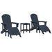 Set lounge grădină 3 piese , bleumarin, din HDPE. - WALTI WALTI