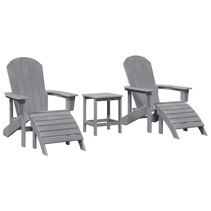 Scaun pentru Grădină 3 pcs Gri deschis Polietilenă - WALTI WALTI