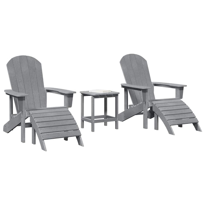 Scaun pentru Grădină 3 pcs Gri deschis Polietilenă - WALTI WALTI