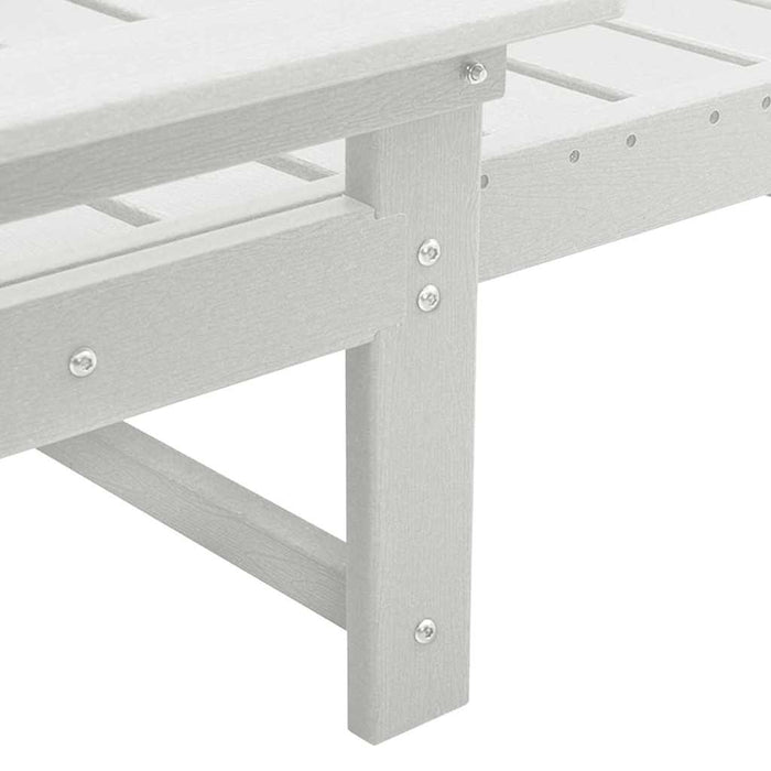 Șezlonguri , 2 piese, albe, 162x53x98.5 cm, HDPE - WALTI WALTI