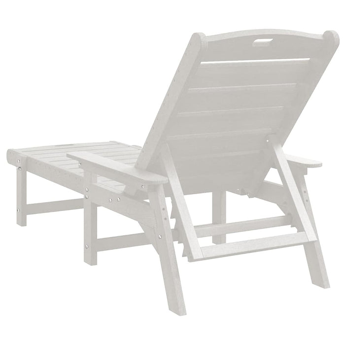 Șezlonguri , 2 piese, albe, 162x53x98.5 cm, HDPE - WALTI WALTI